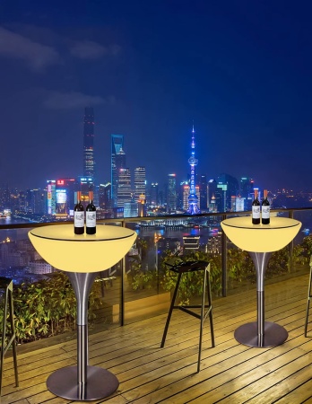 Стол светящийся круглый на металическом основании 60х60х76 Стол светящийся круглый на металическом основании 60х60х76